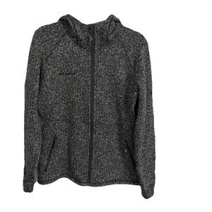 Mammut Jacket Womens Large Gray Fleece Lined Kachemak Full Zip Hooded Outdoor